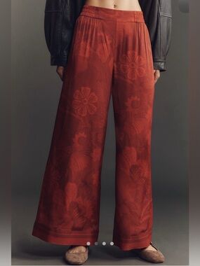 Farm Rio x Anthropologie Printed Wide-Leg Pants NWT